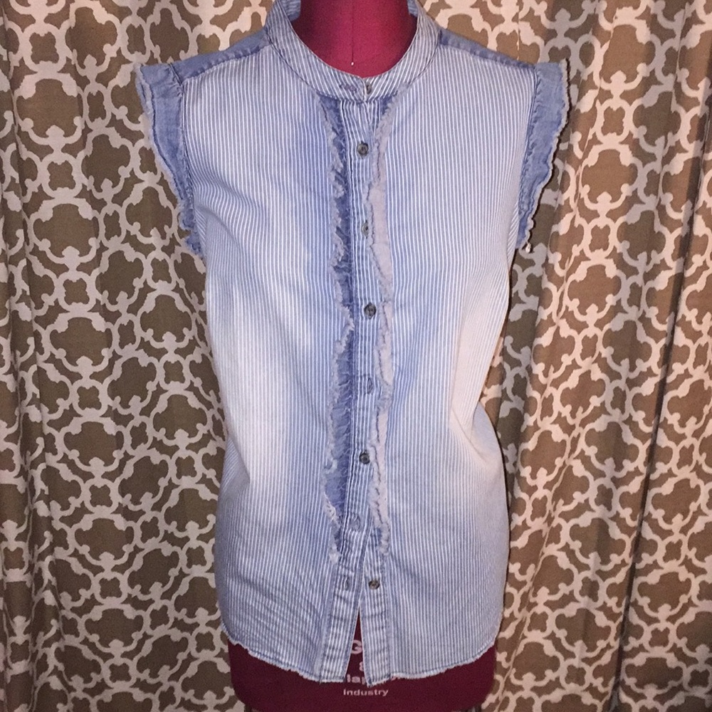 💥😍 Jean sleeveless top